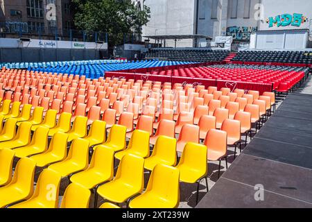 Aujourd'hui, le cinéma en plein air Metalac est préparé pour le Festival du film de Sarajevo 2024 Banque D'Images