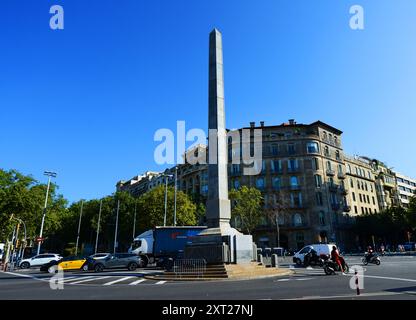 Plaça Cinc d'Oros à Barcelone, Espagne. Banque D'Images