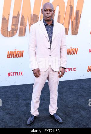 Hollywood, États-Unis. 12 août 2024. HOLLYWOOD, LOS ANGELES, CALIFORNIE, États-Unis - 12 AOÛT : Bokeem Woodbine arrive à la première à Los Angeles de 'The Union' de Netflix qui a eu lieu au Théâtre égyptien Hollywood le 12 août 2024 à Hollywood, Los Angeles, Californie, États-Unis. (Photo de Xavier Collin/image Press Agency) crédit : image Press Agency/Alamy Live News Banque D'Images