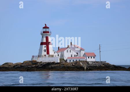 Phare de Head Harbour, île Campobello, Nouveau-Brunswick Banque D'Images
