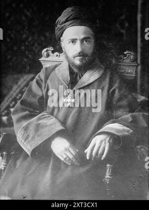 Mar Shimun, entre 1915 et 1918. Spectacles Mar Benyamin Shimun XXI (1887-1918) qui a servi comme Patriarche Catholicos de la Sainte Église catholique assyrienne apostolique de l'Orient. Banque D'Images