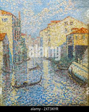 Un canal &#xe0 ; Venise, 1899. Trouvé dans la Collection de la Fondation Bemberg, Toulouse. Banque D'Images