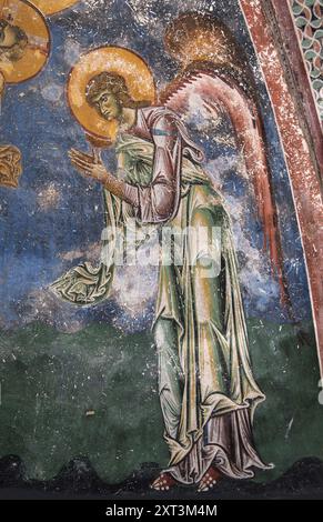 L'Archange Gabriel, XIIe siècle. Trouvé dans la collection de l'église de Saint-Georges, Kurbinovo. Banque D'Images