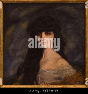 Portrait d'Anna-Elisabeth, comtesse Mathieu de Noailles (1876-1933), 1913. Trouvé dans la collection de la Real Academia de Bellas Artes de San Fernando, Madrid. Banque D'Images