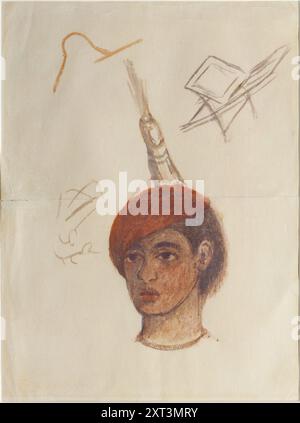 Autoportrait (Cabeza con cachucha roja) , 1932. Trouvé dans la collection du Museo Dolores Olmedo Patino, Mexiko City. Banque D'Images