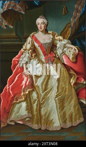 Portrait de Marie Anne Sophie de Saxe (1728-1797), électrice de Bavière, . Trouvé dans la Collection de la Collection privée. Banque D'Images