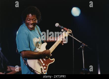 Buddy Guy, Cambridge Folk Festival, 1992. Banque D'Images