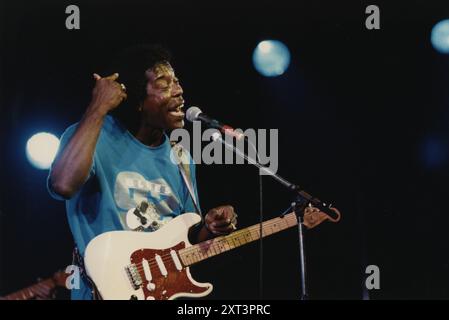 Buddy Guy, Cambridge Folk Festival, 1992. Banque D'Images