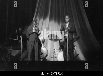 Miles Davis et Sonny Stitt (concert inconnu), c1960 Banque D'Images