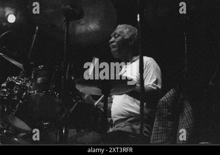 Art Blakey, Cambridge Jazz Festival, 1988. Banque D'Images