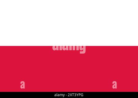 Drapeau de la Pologne avec de vraies couleurs. Illustration vectorielle Illustration de Vecteur