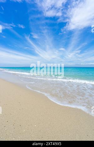 Magnifique plage à la station de Decameron ; partie du côté positif d'Haïti Banque D'Images