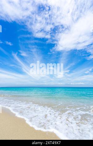 Magnifique plage à la station de Decameron ; partie du côté positif d'Haïti Banque D'Images