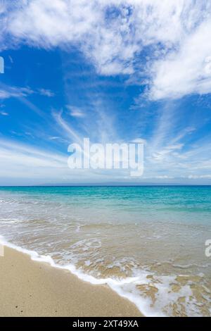 Magnifique plage à la station de Decameron ; partie du côté positif d'Haïti Banque D'Images