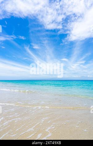 Magnifique plage à la station de Decameron ; partie du côté positif d'Haïti Banque D'Images