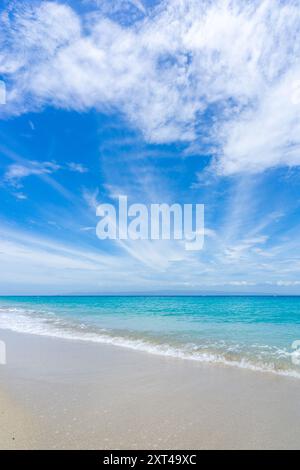 Magnifique plage à la station de Decameron ; partie du côté positif d'Haïti Banque D'Images