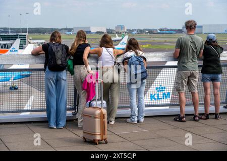 Aéroport d'Amsterdam Schiphol, terrasse des visiteurs, Amsterdam, pays-Bas Banque D'Images