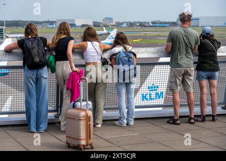 Aéroport d'Amsterdam Schiphol, terrasse des visiteurs, Amsterdam, pays-Bas Banque D'Images