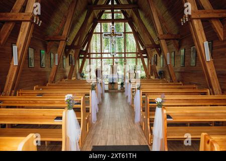 L'intérieur de la chapelle Sainte Anne de Kacergine à Kacergine, Lituanie Banque D'Images