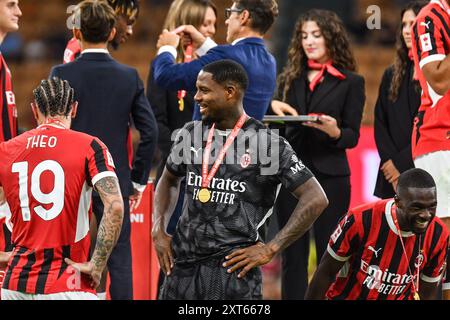 Milan remporte le 2Â° Trofeo Silvio Berlusconi - AC Milan-AC Monza - Stadio San Siro lors du Trophée Berlusconi - AC Milan vs AC Monza, match amical de football à Milan, Italie, le 13 août 2024 Banque D'Images