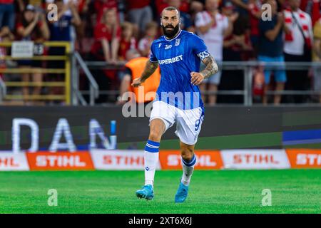 Mikael Ishak de Lech vu en action lors du match polonais PKO BP Ekstraklasa League entre Widzew Lodz et Lech Poznan au Widzew Lodz Municipal Sta Banque D'Images