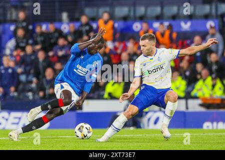 Glasgow, Royaume-Uni. 13 août 2024. Les Rangers ont joué au Dynamo Kyiv en Ligue des Champions, à Hampden Park, Glasgow, Écosse, Royaume-Uni. Le score final était Rangers 0 - 2 Dynamo Kyiv et les buts ont été marqués par O. Pikhalionok (82') et N. Voloshyn (84'). Crédit : Findlay/Alamy Live News Banque D'Images