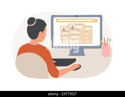 Les talents recherchent des illustrations vectorielles de dessins animés isolées. Illustration de Vecteur