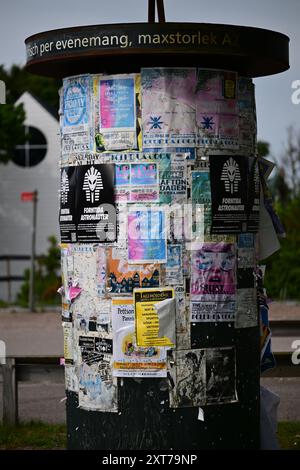 Affiches à la plage de Tylösand à Halmstad, Suède. Banque D'Images