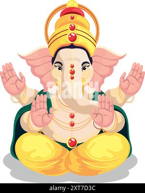 joyeux festival ganesh chaturthi traditionnel Illustration de Vecteur