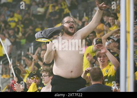 13 août 2024 : les fans de Columbus Crew célèbrent un but contre l'Inter Miami CF lors de la Leagues Cup à Columbus, Ohio. Brent Clark/Cal Sport Media Banque D'Images