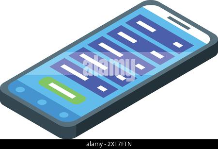 Smartphone affichant un formulaire de sondage en ligne, mettant en évidence le concept de feedback client et de collecte de données numériques Illustration de Vecteur
