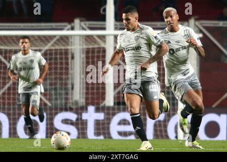 Argentine. 13 août 2024. Buenos Aires, 13.08.2024 : Paulinho de l'Atlético Mineiro lors de la manche de la 16e Coupe Libertadores au Nuevo Gasómetro Stadium ( Credit : Néstor J. Beremblum/Alamy Live News Banque D'Images