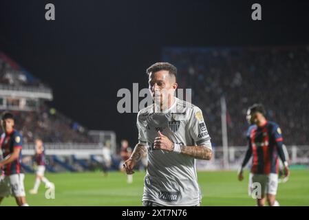 Buenos Aires, Argentine. 13 août 2024. Le joueur lors du match entre San Lorenzo et Atletico Mineiro, valable pour la Copa Libertadores da América 2024, a joué au stade Pedro Bidegain (Estadio San Lorenzo de Almagro), dans la ville de Buenos Aires, Argentine, ce mardi 13 août 2024. Crédit : Gabriel Sotelo/FotoArena/Alamy Live News Banque D'Images