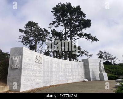 Mémorial de la côte ouest aux disparus de la seconde Guerre mondiale dédié aux soldats disparus, marins, marines, gardes côtiers et aviateurs - San Francisco, Californie Banque D'Images