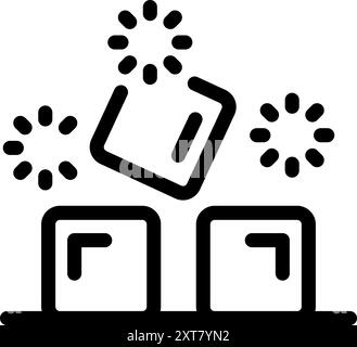 Icône vectorielle Line art d'un smartphone tombant d'un piédestal, représentant une chute de grâce ou une perte de popularité Illustration de Vecteur