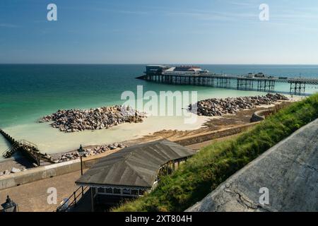 Améliorations de la défense maritime à Cromer Pier (gestion côtière) - Cromer, Angleterre, Royaume-Uni Banque D'Images