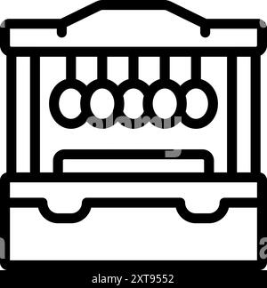 Berceau de Newton avec des sphères oscillantes démontrant la conservation de l'élan et de l'énergie Illustration de Vecteur