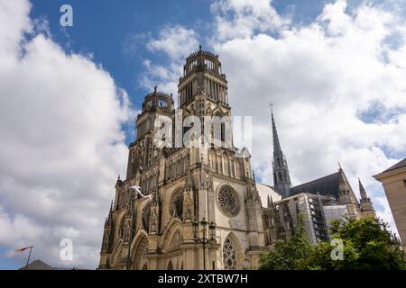 Basilique Cathédrale Sainte-Croix d'Orléans, Orléans, Centre Val de Loire, France, Europe Banque D'Images