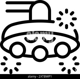 Vaisseau spatial volant à grande vitesse à travers le cosmos, laissant une traînée de lumière Illustration de Vecteur