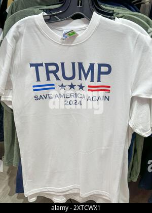 MERCHANDISING DE LA CAMPAGNE PRÉSIDENTIELLE AMÉRICAINE DANS LES MAGASINS DE NEW YORK Banque D'Images