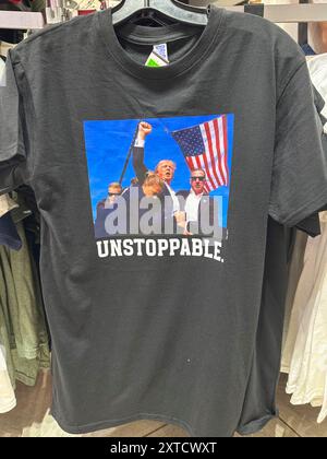 MERCHANDISING DE LA CAMPAGNE PRÉSIDENTIELLE AMÉRICAINE DANS LES MAGASINS DE NEW YORK Banque D'Images