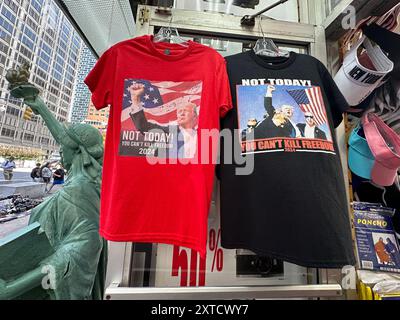 MERCHANDISING DE LA CAMPAGNE PRÉSIDENTIELLE AMÉRICAINE DANS LES MAGASINS DE NEW YORK Banque D'Images