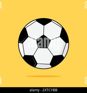 Icône de ballon de football icône d'illustration de football isolé avec fond de couleur unie Illustration de Vecteur