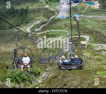 Remontée mécanique de Glencoe en été. Populaire auprès des randonneurs et des vététistes Banque D'Images