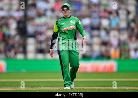 Southampton, Royaume-Uni. 14 août 2024. Kalea Moore de Southern Brave lors du Hundred Men's match entre Southern Brave et Welsh Fire à Utilita Bowl. Crédit : Dave Vokes/Alamy Live News Banque D'Images