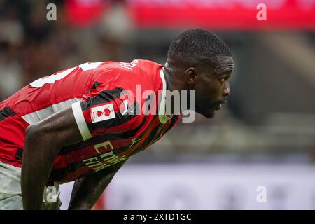 Milan, Italie. 13 août 2024. Fikayo Tomori (AC Milan) pendant le match de football Trofeo Silvio Berlusconi 2024 entre AC Milan et AC Monza le 13 août 2024 au stade San Siro de Milan, Italie - photo Morgese-Rossini/DPPI crédit : DPPI Media/Alamy Live News Banque D'Images