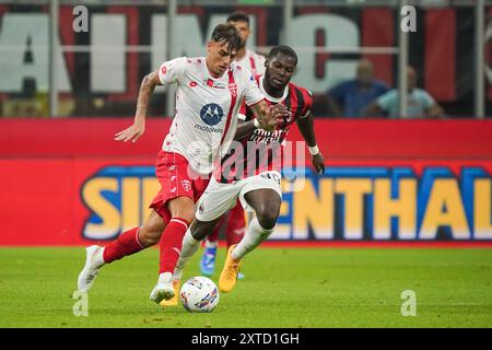 Milan, Italie. 13 août 2024. Daniel Maldini (AC Monza) lors du match de football Trofeo Silvio Berlusconi 2024 entre AC Milan et AC Monza le 13 août 2024 au stade San Siro de Milan, Italie - photo Morgese-Rossini/DPPI crédit : DPPI Media/Alamy Live News Banque D'Images