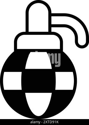 Une icône de grenade à main en ligne Illustration de Vecteur