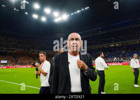 Milan, Italie. 13 août 2024. Adriano Galliani (CEO AC Monza), lors de l'AC Milan contre AC Monza, Trophée Silvio Berlusconi, au stade Giuseppe Meazza. Crédit : Alessio Morgese/Alessio Morgese/Emage/Alamy Live news Banque D'Images