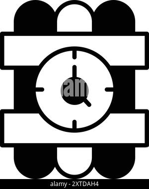 Une icône de grenade à main en ligne Illustration de Vecteur